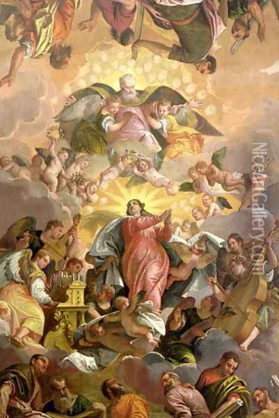 The Assumption of the Virgin Oil Painting - Paolo Veronese (Caliari)