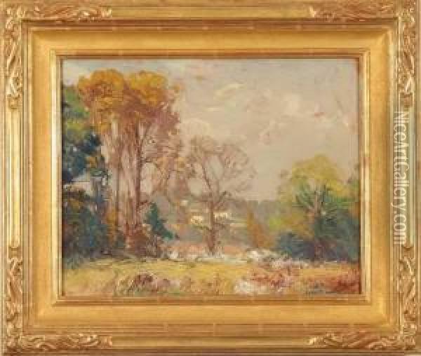 The Coming Of Autumn Oil Painting - Alfred Mitchell