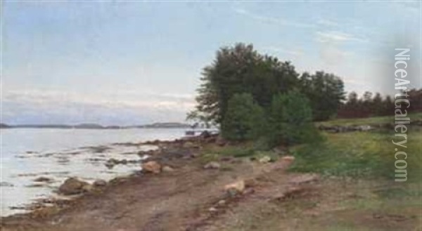 Kystparti Oil Painting - Carl Nielsen