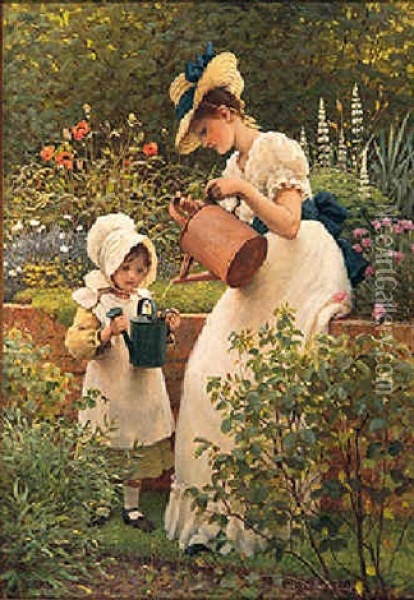 The Young Gardener Oil Painting - George Dunlop Leslie