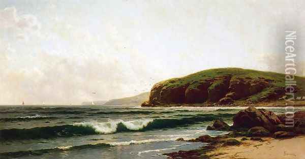 Headlands and Breakers - Grand Manan Maine Oil Painting - Alfred Thompson Bricher