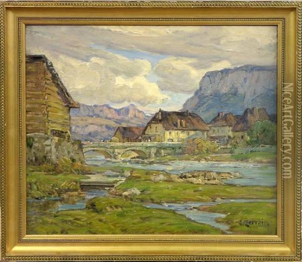 Le Village D'entre-deux-guiers Oil Painting - Clovis Frederick Terraire
