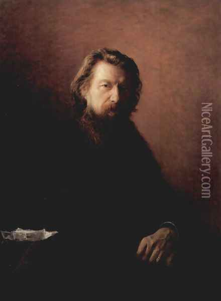 Portrait of Alexei Potechin Oil Painting - Nikolai Nikolaevich Ge