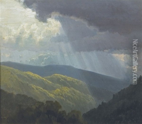 Approaching Storm, Sierra Nevadas Oil Painting - William Bradford
