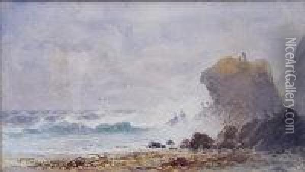 The Cornish Coast Oil Painting - William Casley