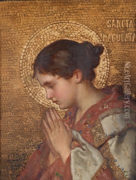 Sancta Immaculata Oil Painting - Carl Zewy