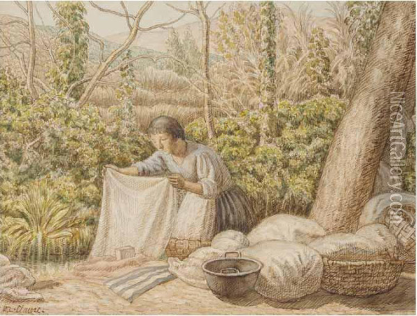 Washing Day Oil Painting - William Lionel Clause