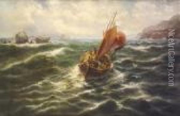 To Sea From The Firtz Of Loman Oil Painting - Thomas Rose Miles