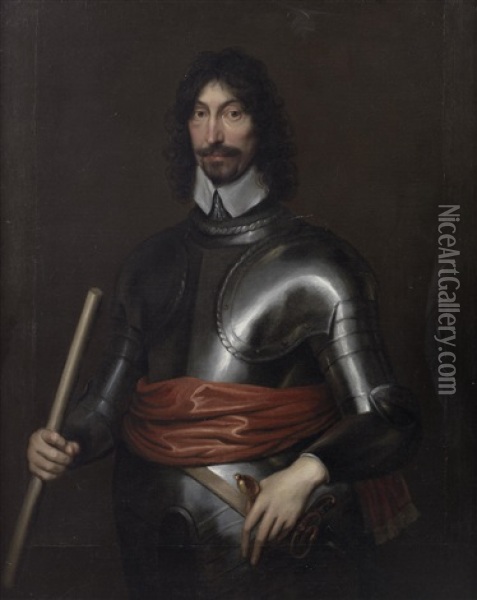 Portrait Of A Gentleman, Said To Be Sir Michael Earnley, Governor Of Shrewsbury Castle Oil Painting - Adriaen Hanneman