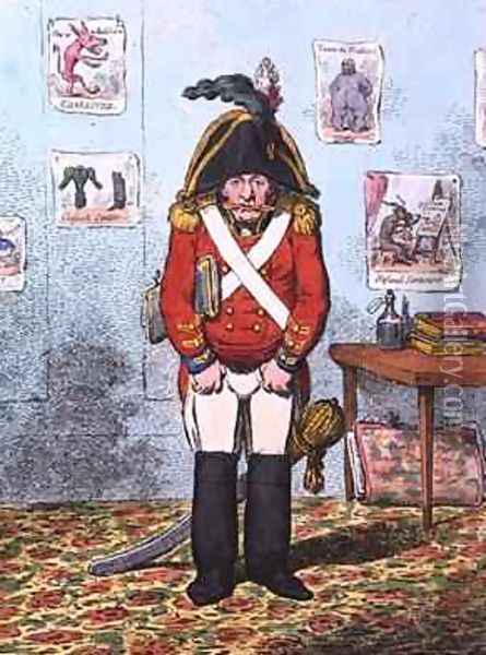 The Military Caricaturist Oil Painting - James Gillray