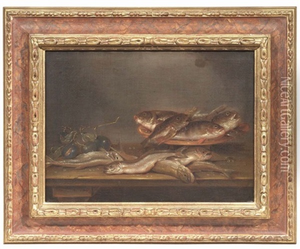 Natura Morta Con Pesci Oil Painting - Alexander Adriaenssen the Elder