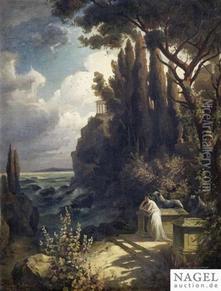 Iphigenie In Taurus Oil Painting - Edmund Kanoldt