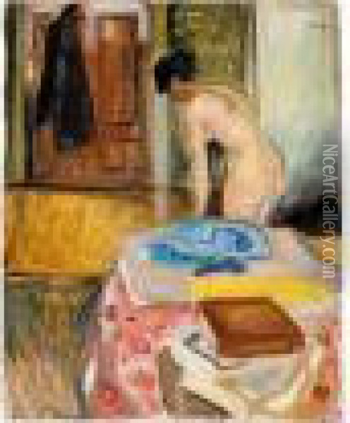 Woman In An Interior Oil Painting - Edvard Munch