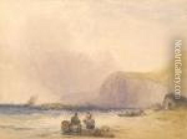 A Coast Scene Oil Painting - Charles Bentley