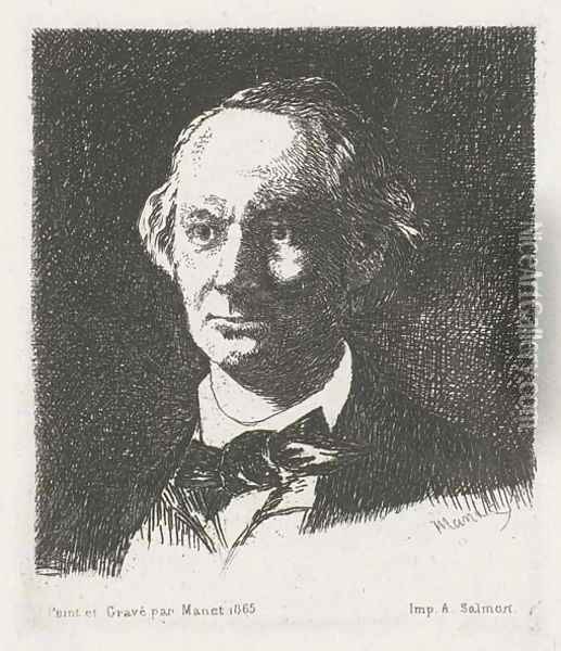 Charles Baudelaire, de face Oil Painting - Edouard Manet