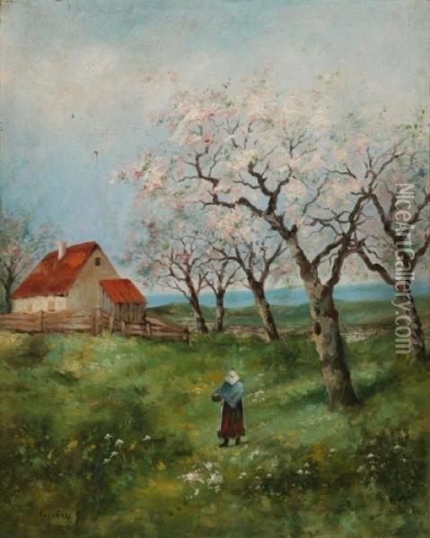 Tavasz Oil Painting - Ignac Ujvary