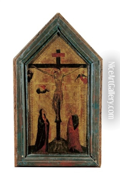 Christus Am Kreuz Oil Painting - Jacopo (del Casentino) Landini