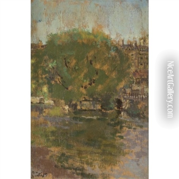 Bath, Pulteney Bridge Oil Painting - Walter Sickert