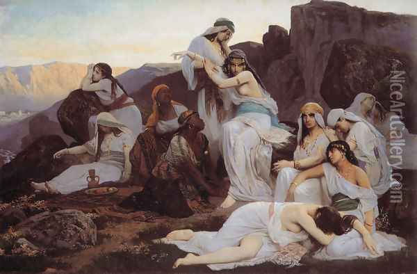 The Daughter of Jephthah Oil Painting - Edouard Bernard Debat-Ponsan