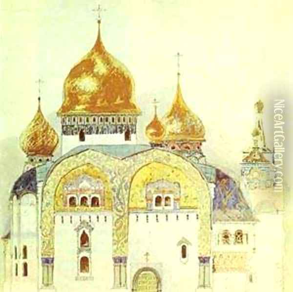 St Sergiy Radonezhskiky 1882 Oil Painting - Viktor Vasnetsov