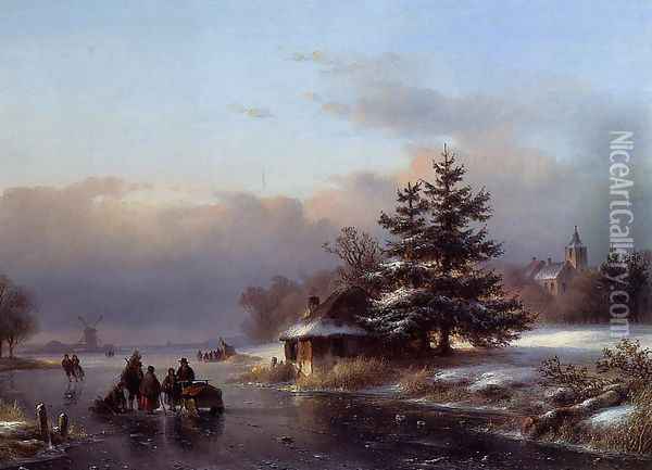 Winter Oil Painting - Lodewijk Johannes Kleijn