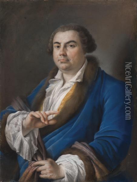 Portrait Of Giuseppe Baretti Oil Painting - Giovanni Batista Cipriani