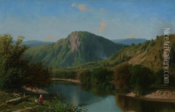 Coal Mine On Susquehanna Oil Painting - George Lafayette Clough