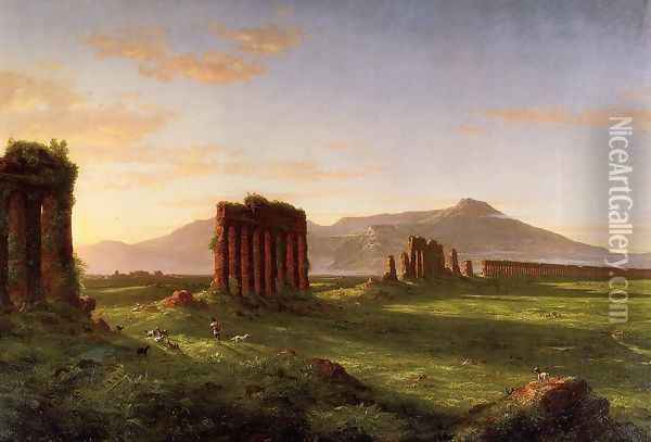 Roman Campagna Oil Painting - Thomas Cole