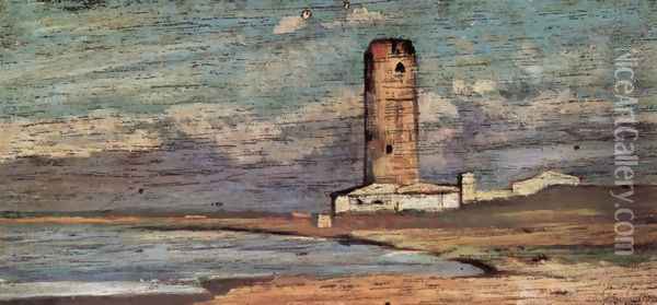 The tower of Marzocco Oil Painting - Giovanni Fattori