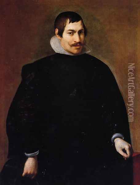 Portrait of a Man Oil Painting - Diego Rodriguez de Silva y Velazquez