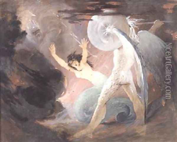 A Mythological Scene Oil Painting - Daniel Maclise