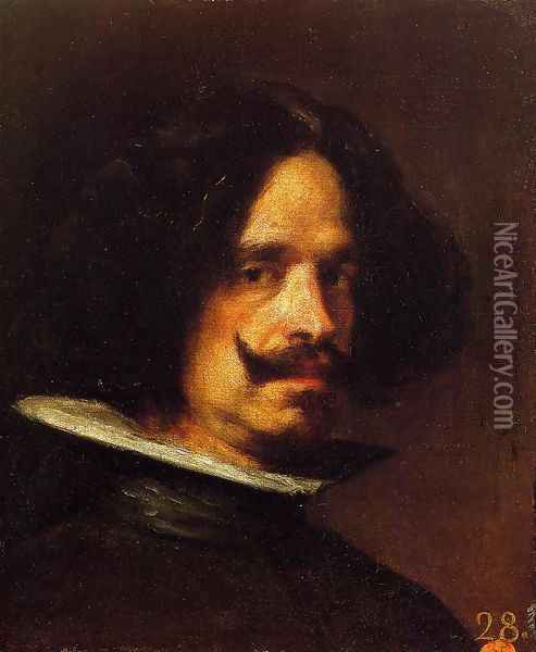Self-Portrait c. 1640 Oil Painting - Diego Rodriguez de Silva y Velazquez