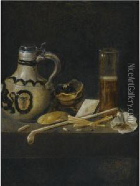 A Toebackje Still Life Oil Painting - Jan I Van De Velde