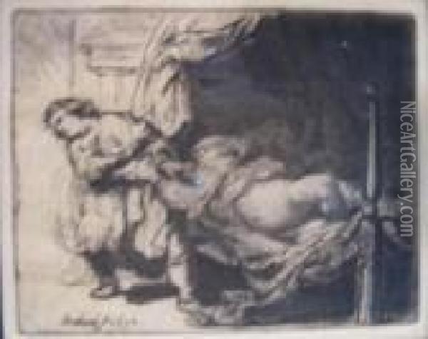 Joseph And Potiphar's Wife Oil Painting - Rembrandt Van Rijn