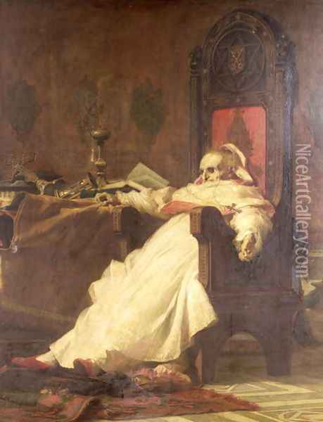 Death of Pope Boniface Oil Painting - Nicholo Barabino