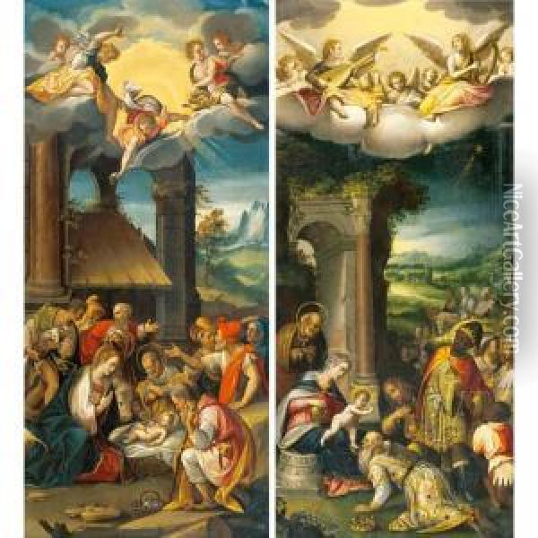 The Adoration Of The Magi Oil Painting - Prospero Fontana