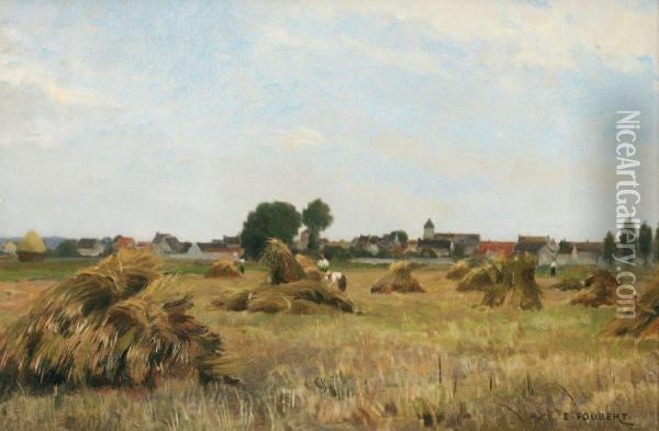 La Moisson Oil Painting - Emile Louis Foubert
