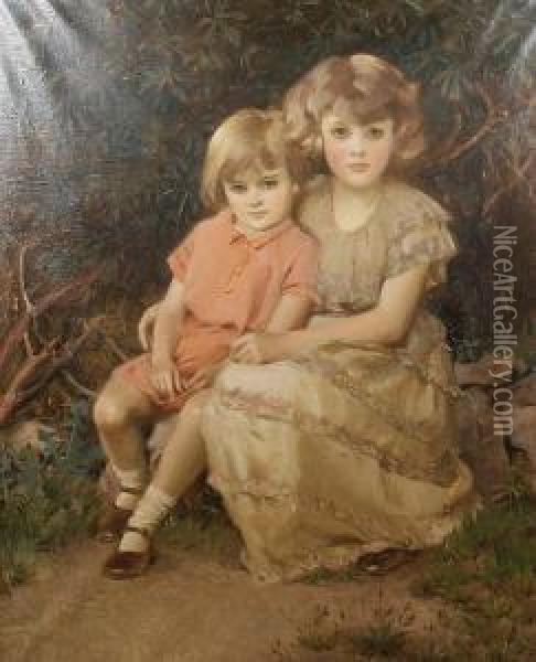 Sisters Oil Painting - Alfred Priest