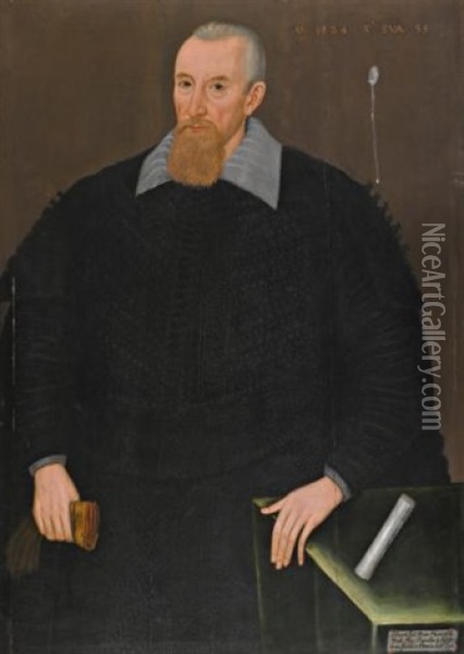 Portrait Of Edward, Lord Bruce Oil Painting - John Decritz the Elder