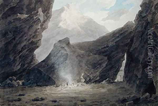 Near Chiavenna in the Grisons, c.1779 Oil Painting - John Robert Cozens