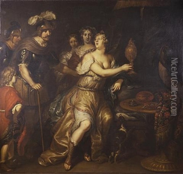 Sophonisba Receiving The Chalice Oil Painting - Gerard Hoet the Elder