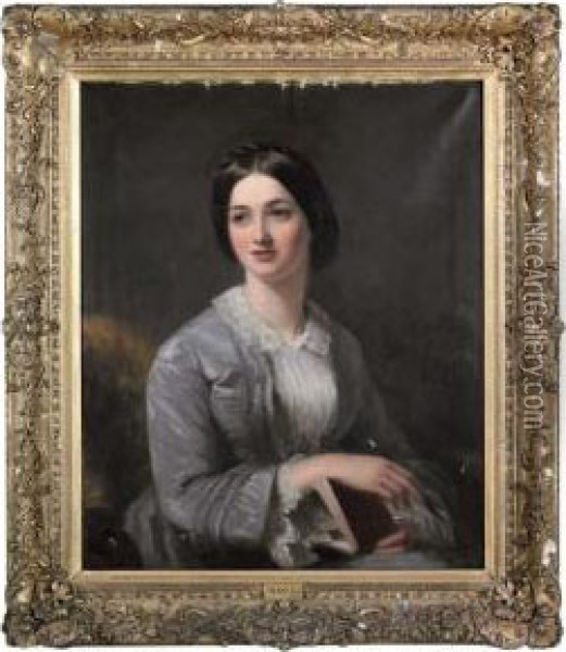 Portrait Of Lady Augusta Scott Oil Painting - Frederick Richard Say