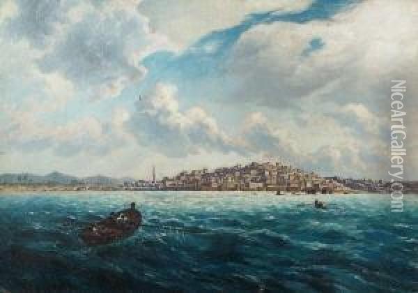 Hafenstadt Mit Booten Oil Painting - Paul Rudolf Linke