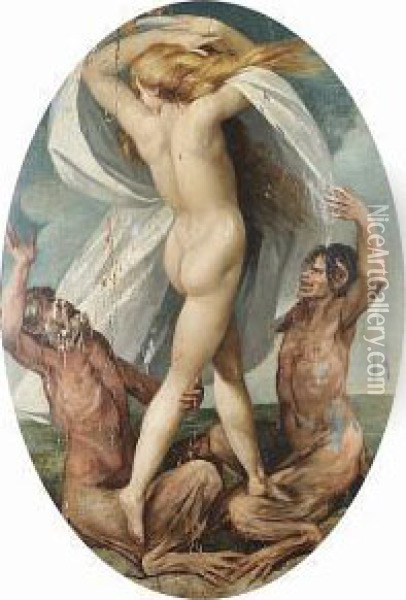 The Birth Of Venus Oil Painting - Giuseppe Cesari
