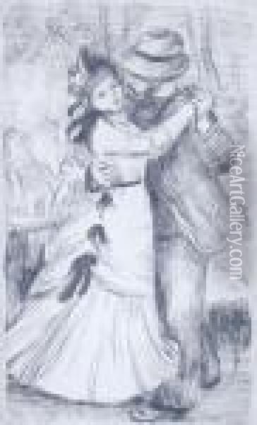 La Danse La Campagne Oil Painting - Pierre Auguste Renoir