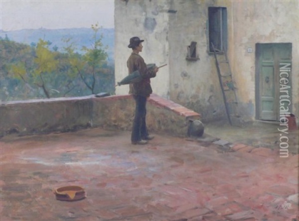 In Attesa (no. 8), L'attente (no. 8) Oil Painting - Arturo Faldi