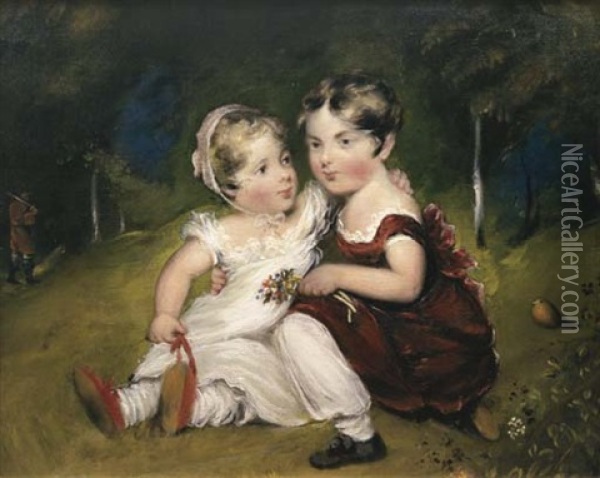 Children In The Wood Oil Painting - Benjamin Duterrau