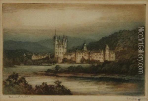 Balmoral Castle Oil Painting - James Alphege Brewer