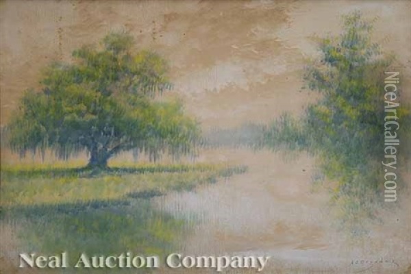 Louisianna Bayou Oil Painting - Alexander John Drysdale