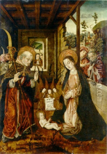 The Nativity Oil Painting - Rodrigo de Osona the Elder